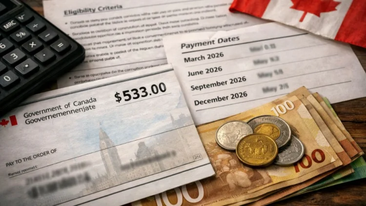 GST/HST credit March 2026 $533 payment with schedule and conditions